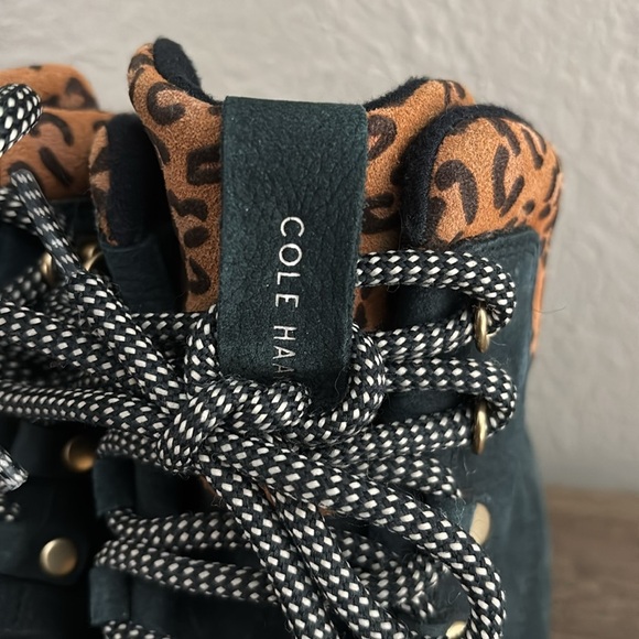 Cole Haan Women's Zerogrand Explorer Hiking Boot Waterproof Black Leopard SZ 7B - Picture 4 of 9